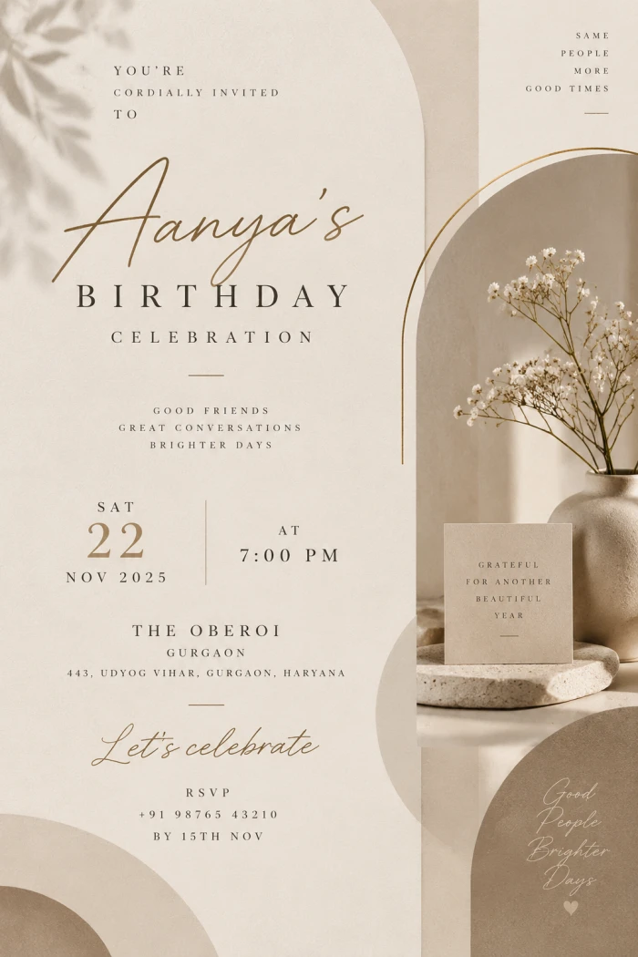 A Contemporary Birthday Card with Quiet Luxury