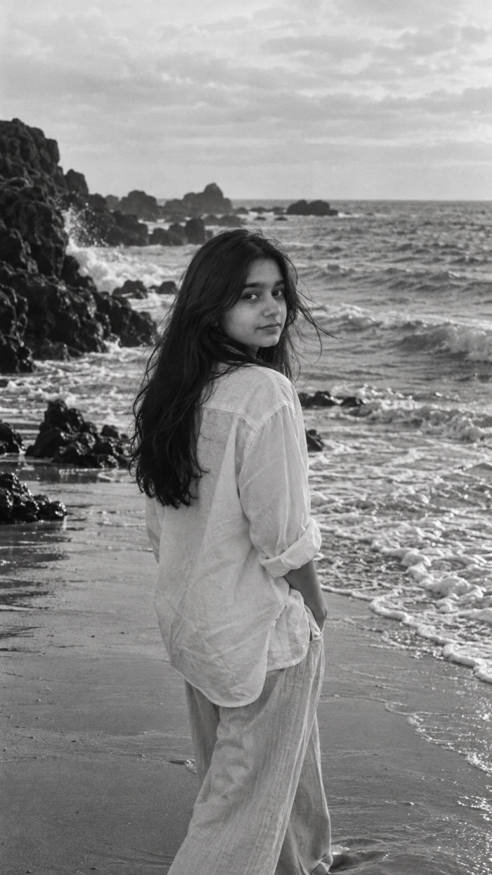Black & White Beach Editorial.