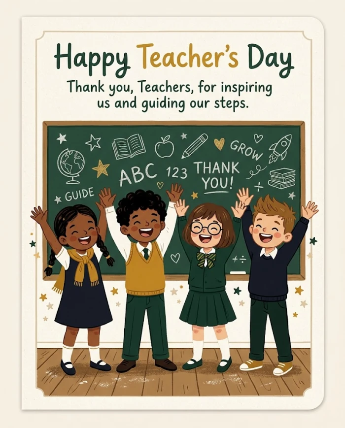 Chalkboard Teacher’s Day Greeting