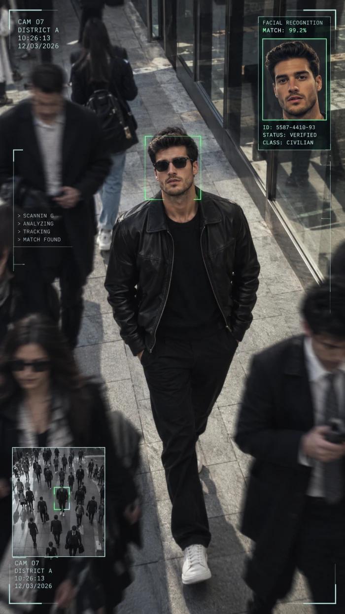 Cinematic AI Surveillance Portrait