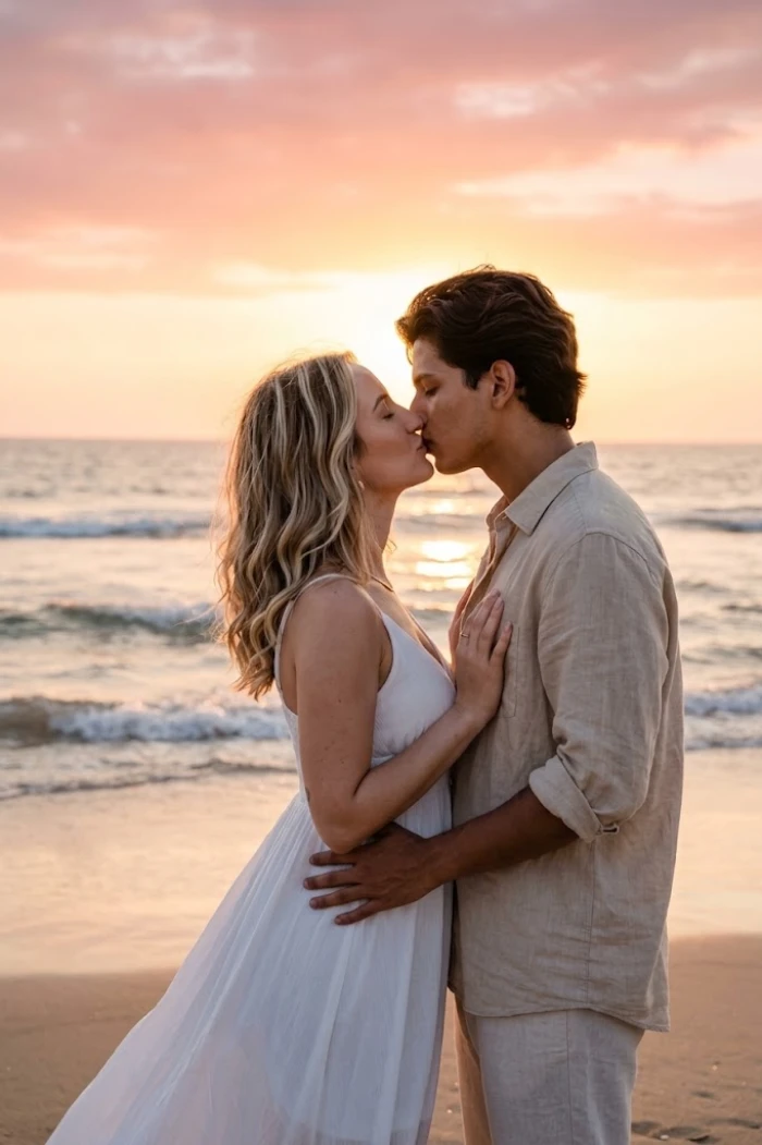 Cinematic Beach Couple Photography