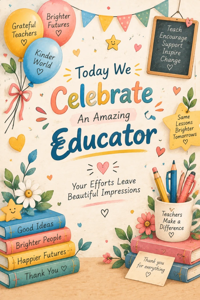Colorful Teacher’s Day Celebration Card