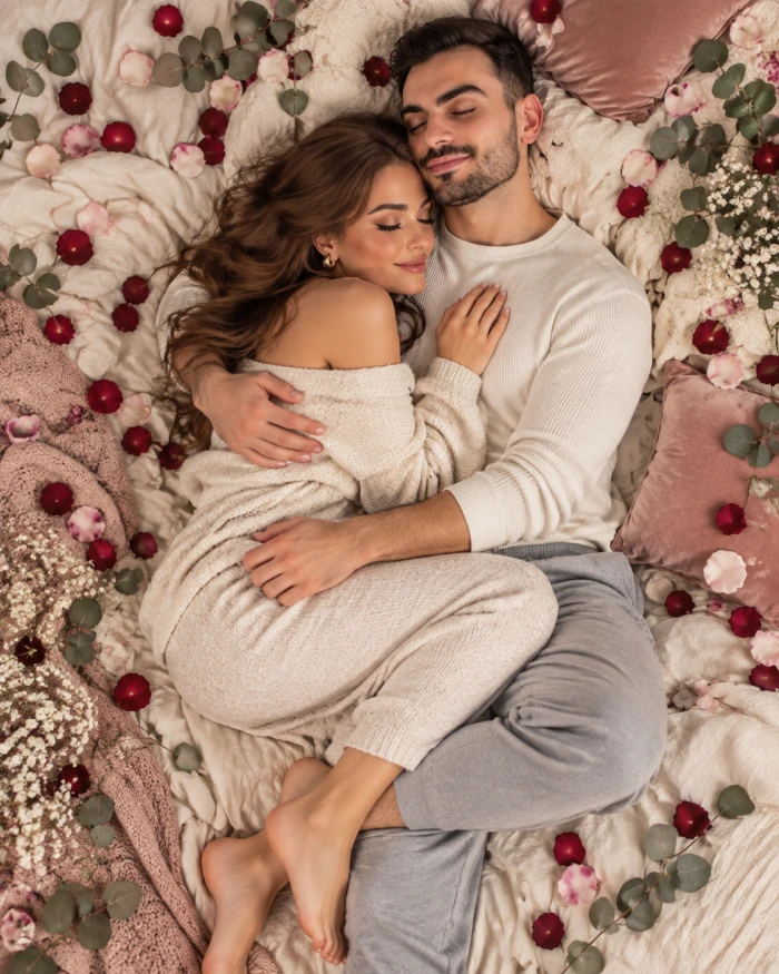 Cozy Blanket Hug Portrait