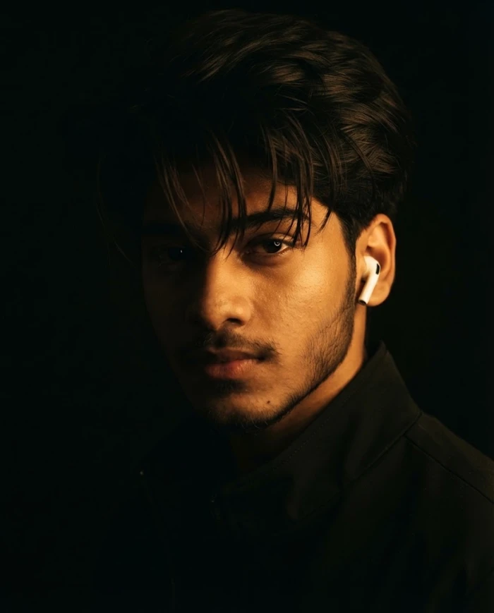 Dramatic Half Lit Close Up Look