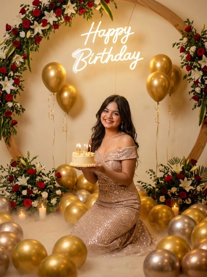 Dreamy Golden Birthday Portrait