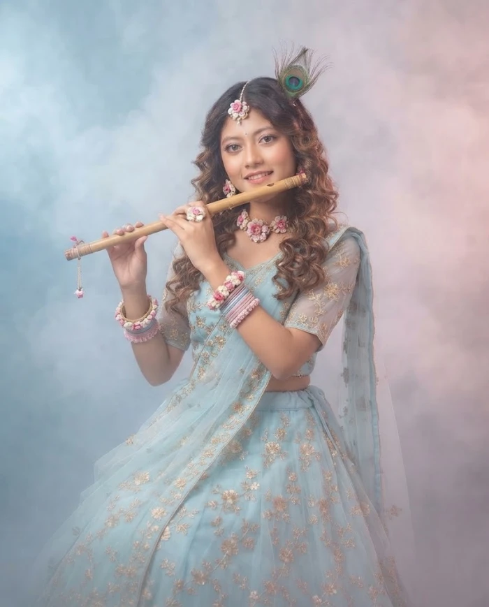 Dreamy Radha Inspired Look