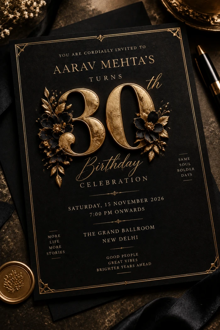 Elegant Birthday Invitation Design