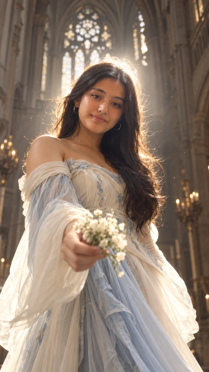 Ethereal Cathedral Fashion Portrait