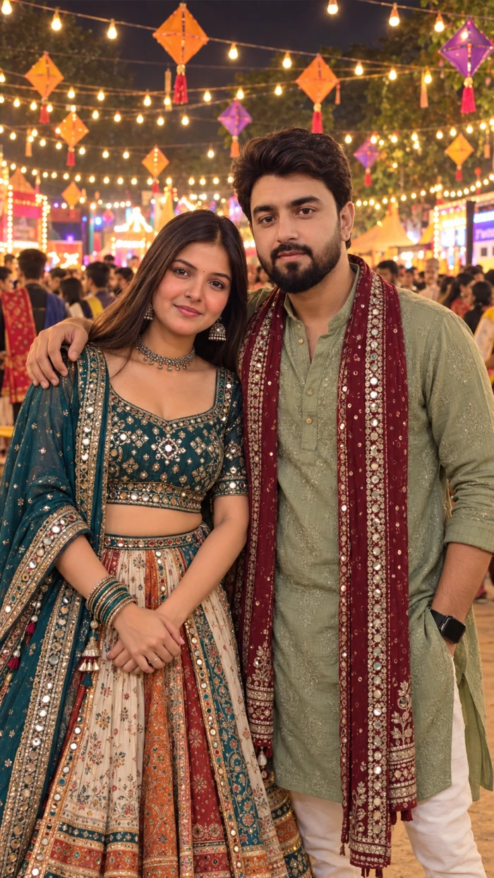Garba ground couple shot