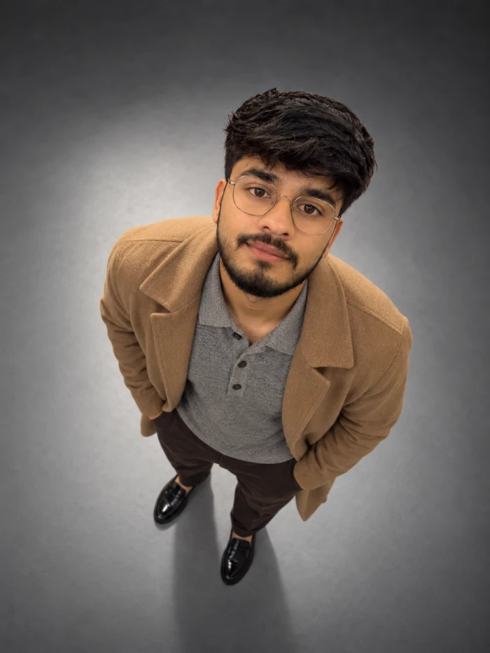 High Angle Spotlight Portrait