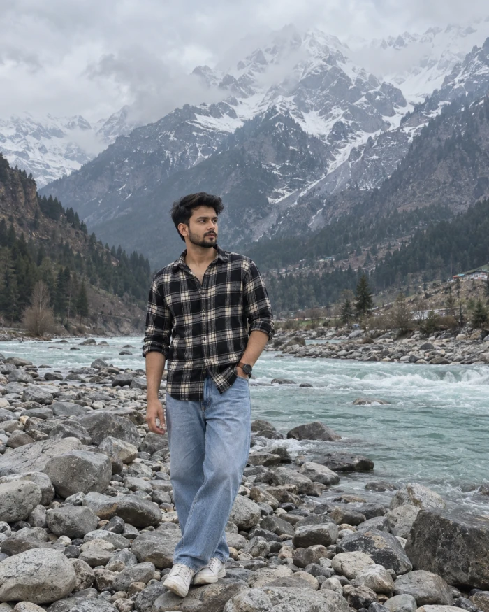 Himalayan Riverbank Portrait