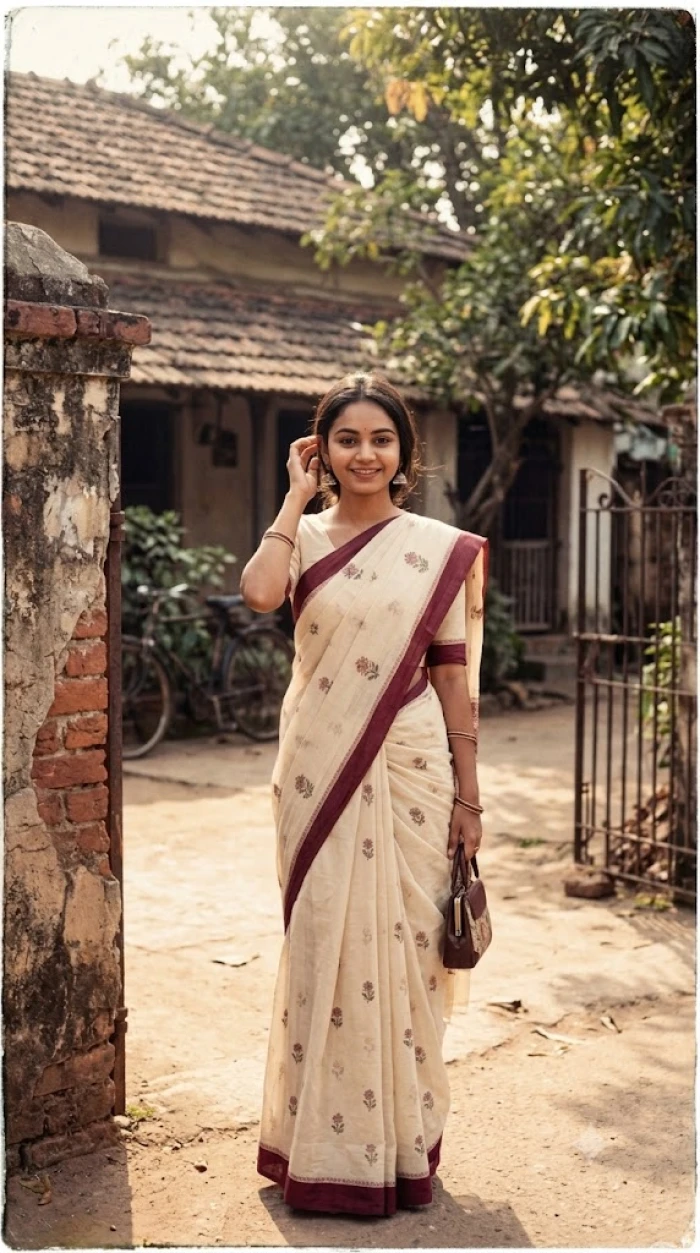 Indian Saree Photo Look From 80s