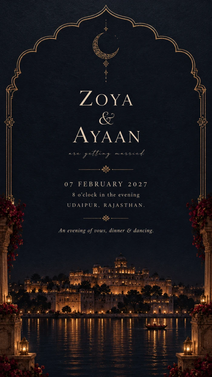 Midnight Blue Mughal Palace