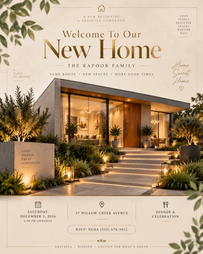 Modern Dream Home Welcome Design