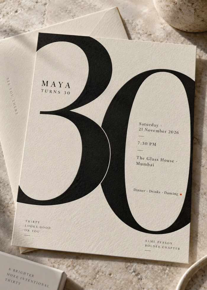 Modern Editorial Birthday Invitation Design