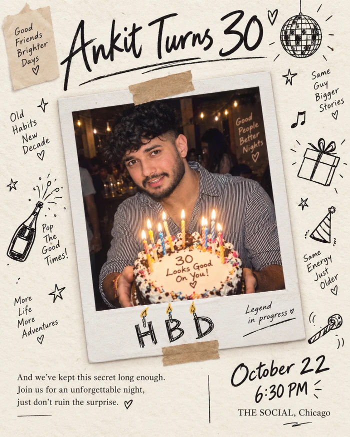 Polaroid Birthday Memory Card