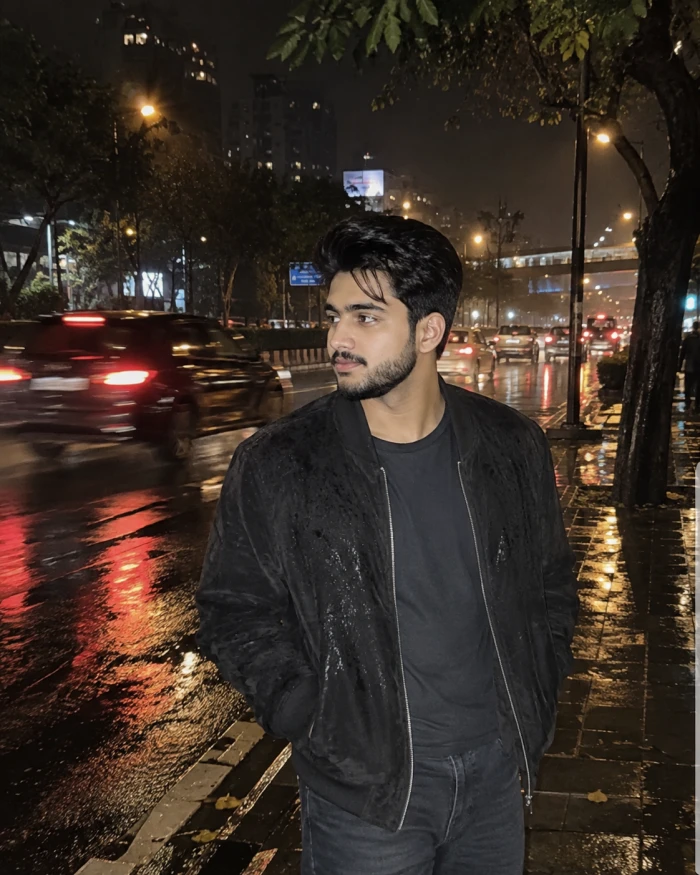 Rainy Night Street Portrait