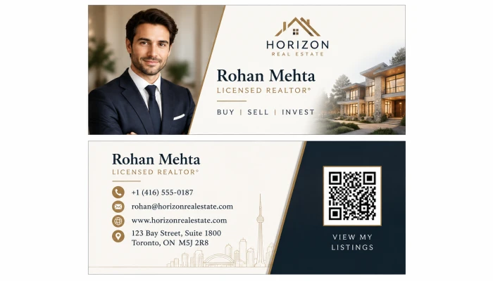 Real Estate Agent Business Card