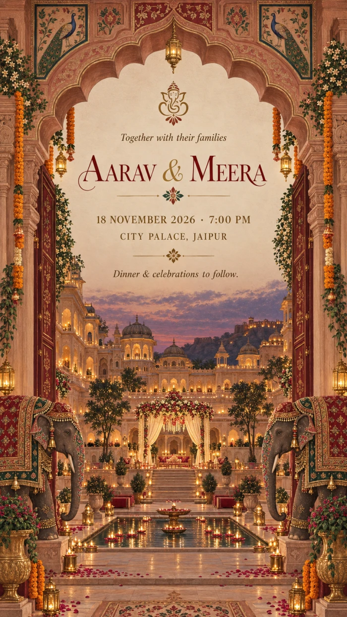 Royal Jaipur Palace at Twilight