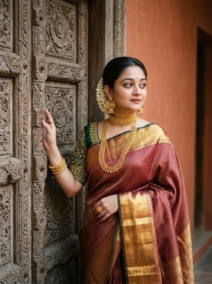 Royal Kanjeevaram Saree Look