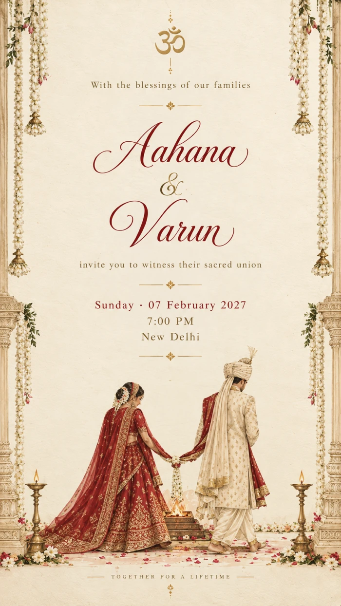 Saat Phere Ceremony Card