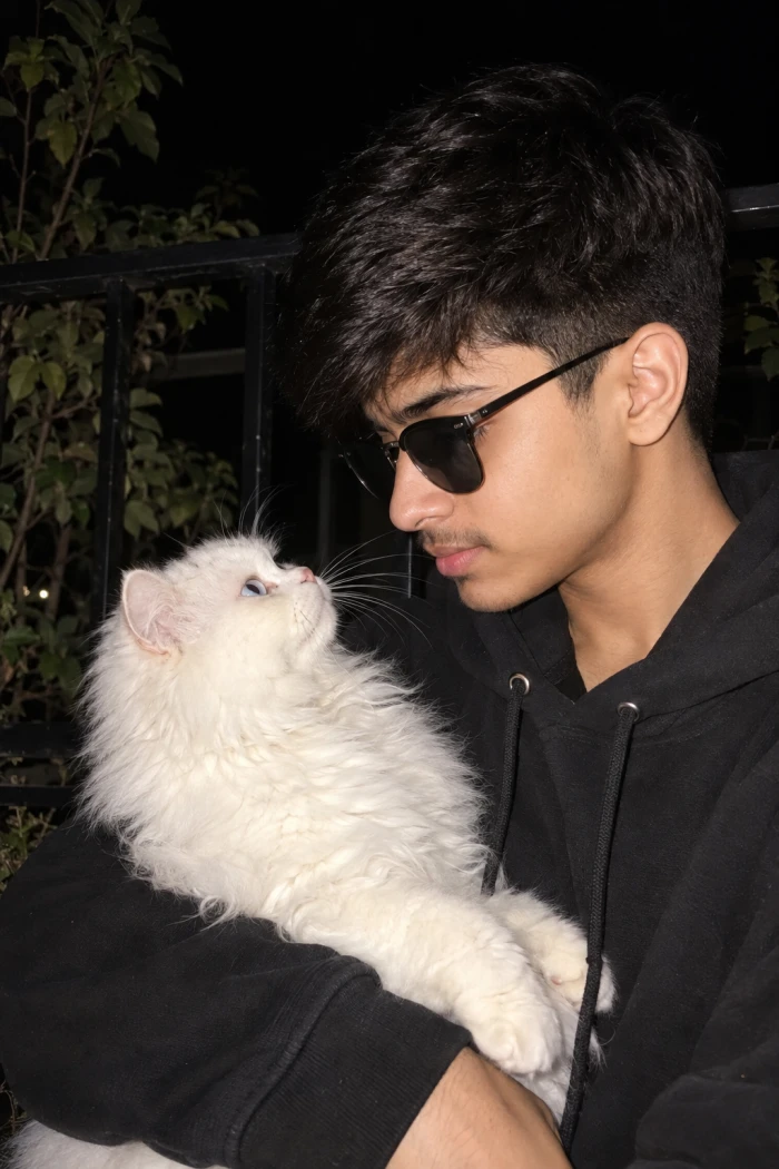 Side Profile With a Persian Cat