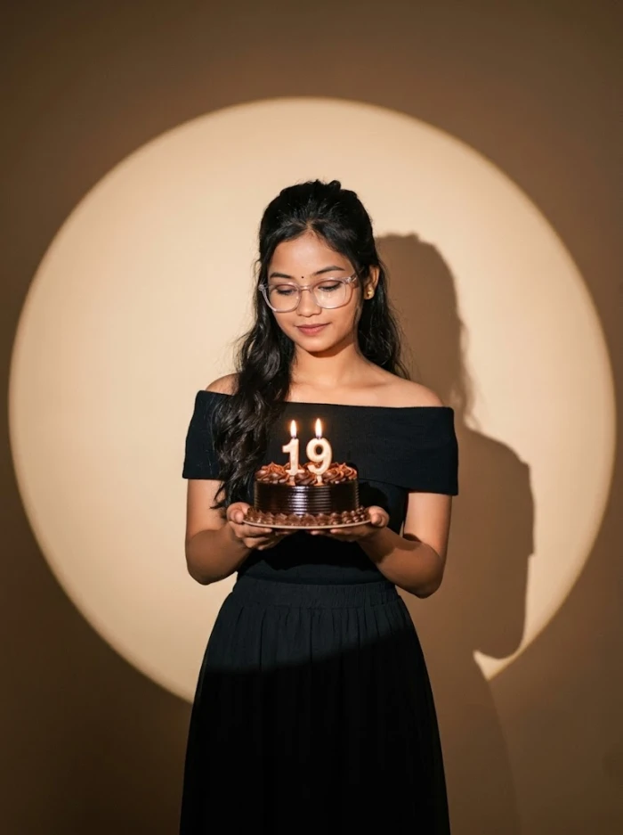 Spotlight birthday portrait