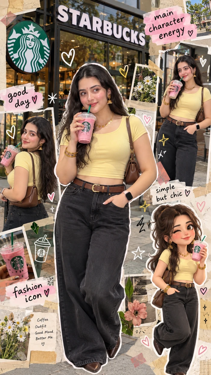 Starbucks Street Style Scrapbook Collage