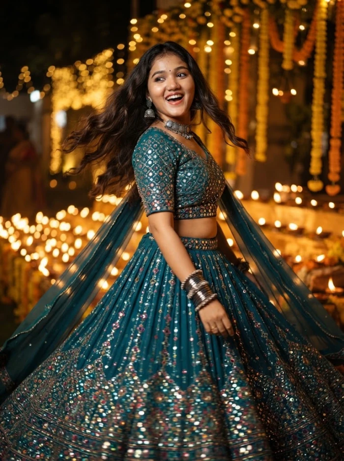 The Peacock-Toned Garba Edit