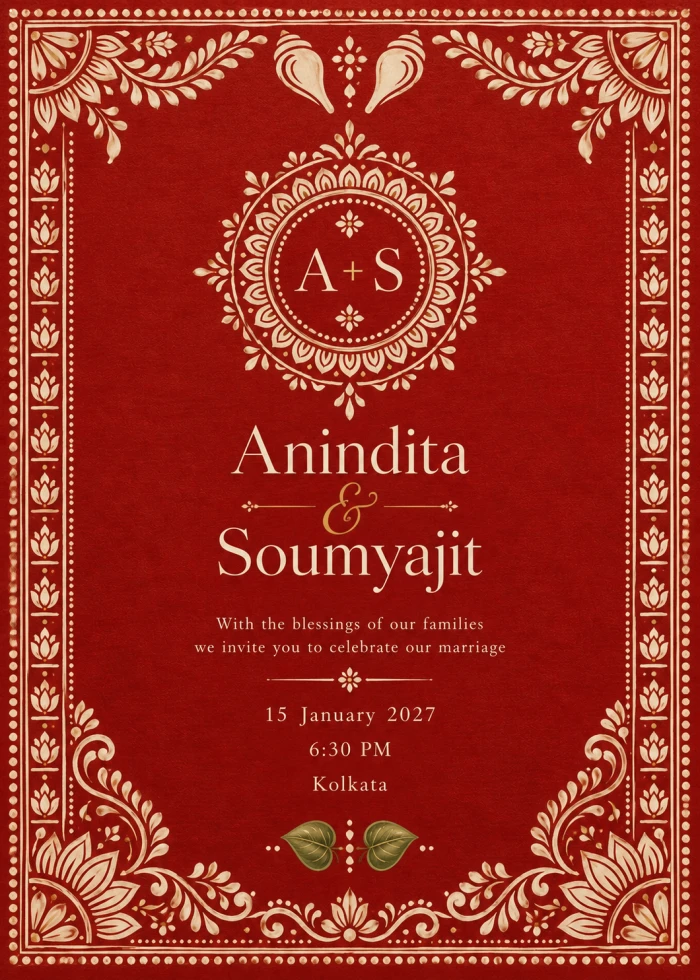 Vermilion Bengali Alpana