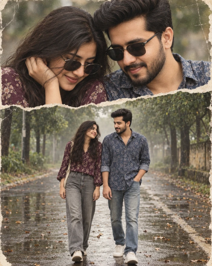 Vintage Couple Collage Look